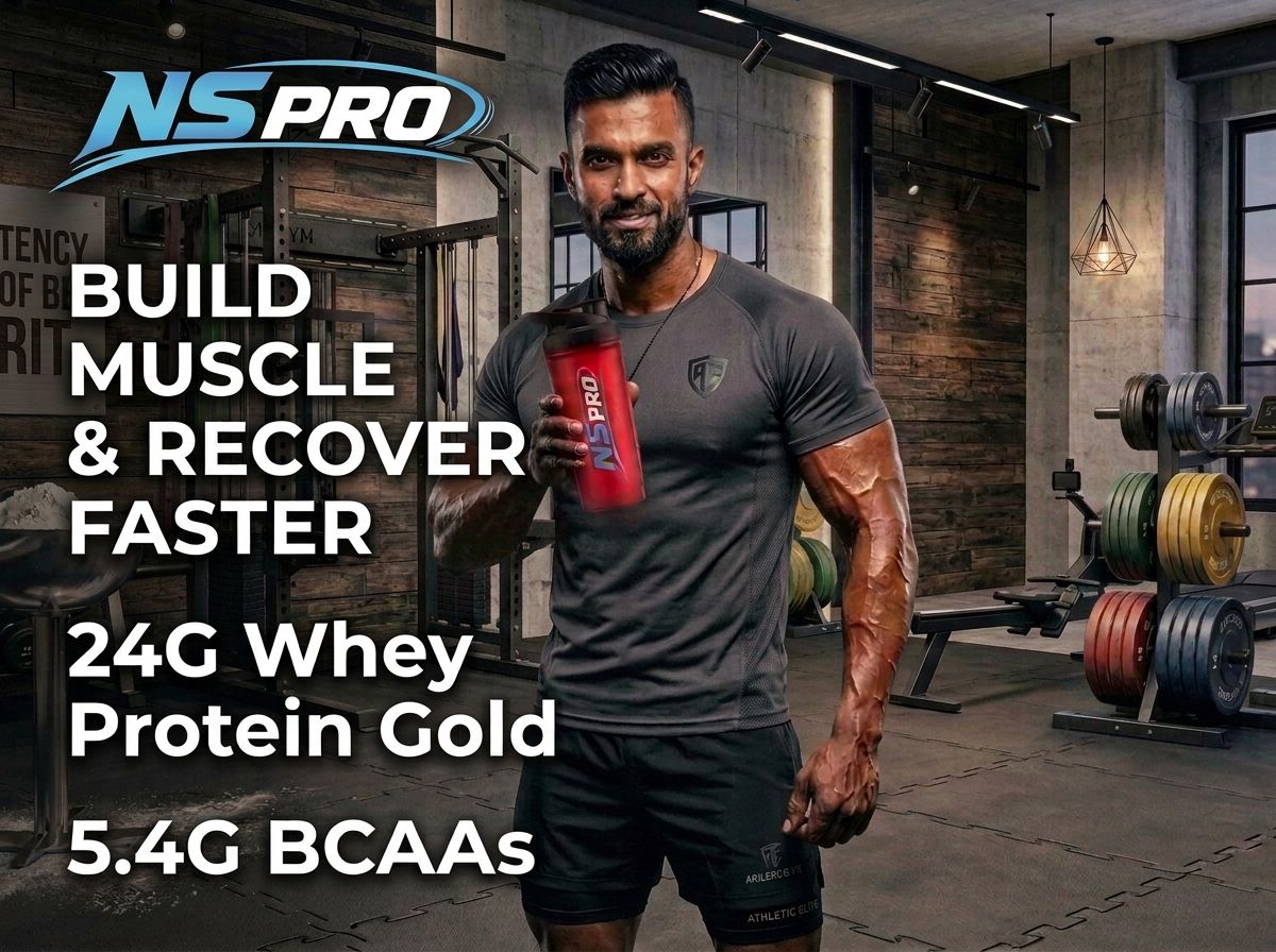 NSPRO WHEY PROTEIN GOLD – CREAMY CHOCO BLAST | 24g Protein | 1.19 LBS | 18 Servings | 0.54 KG view 4